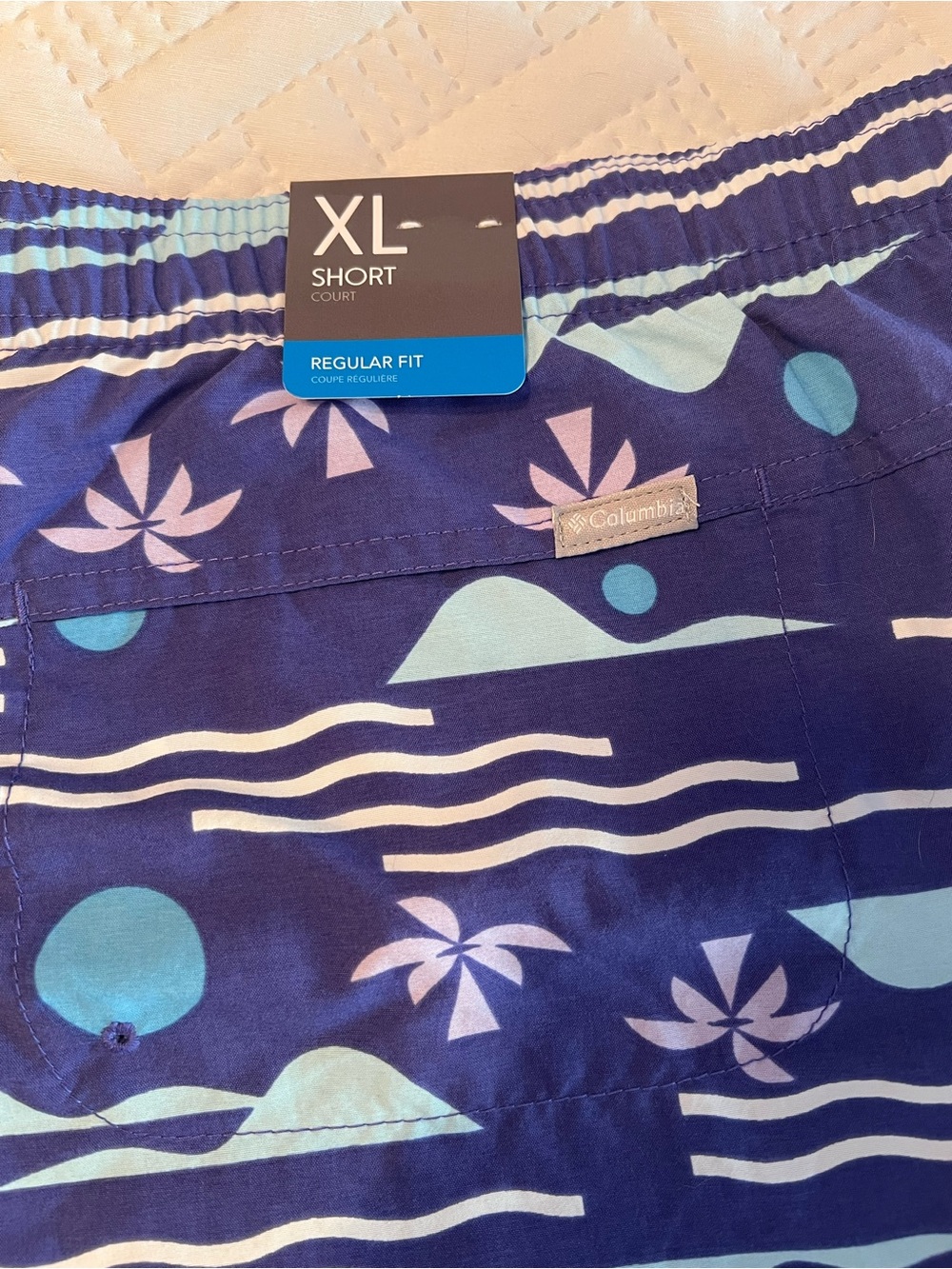 Columbia Sandy River II Printed Shorts NWT Purple Outdoor Hiking Size XL - Picture 5 of 8
